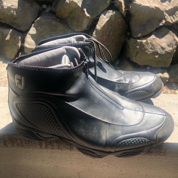 Footjoy 50018 Mens Black Waterproof Lace Up Zip Up Golf Boots Shoes Size 11M - Picture 5 of 12